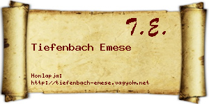 Tiefenbach Emese névjegykártya